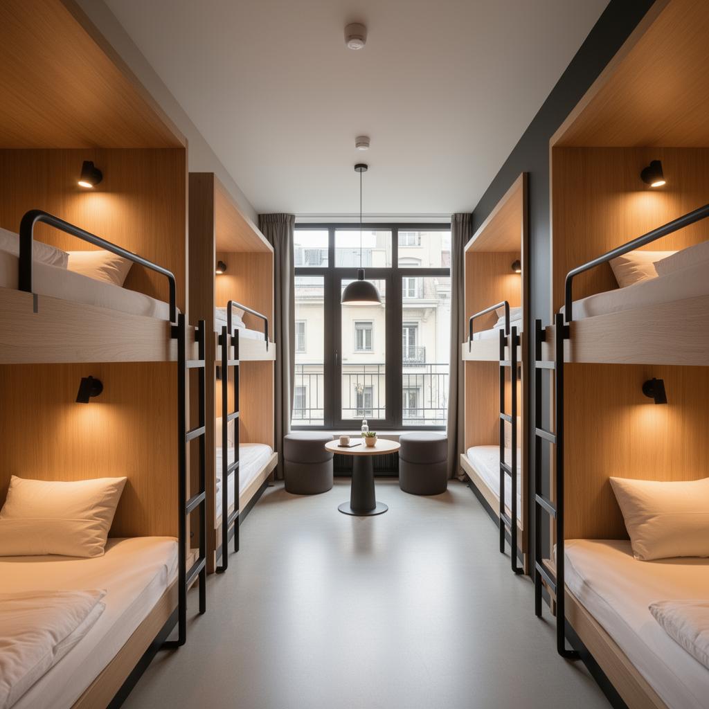 Modern premium hostel dorm