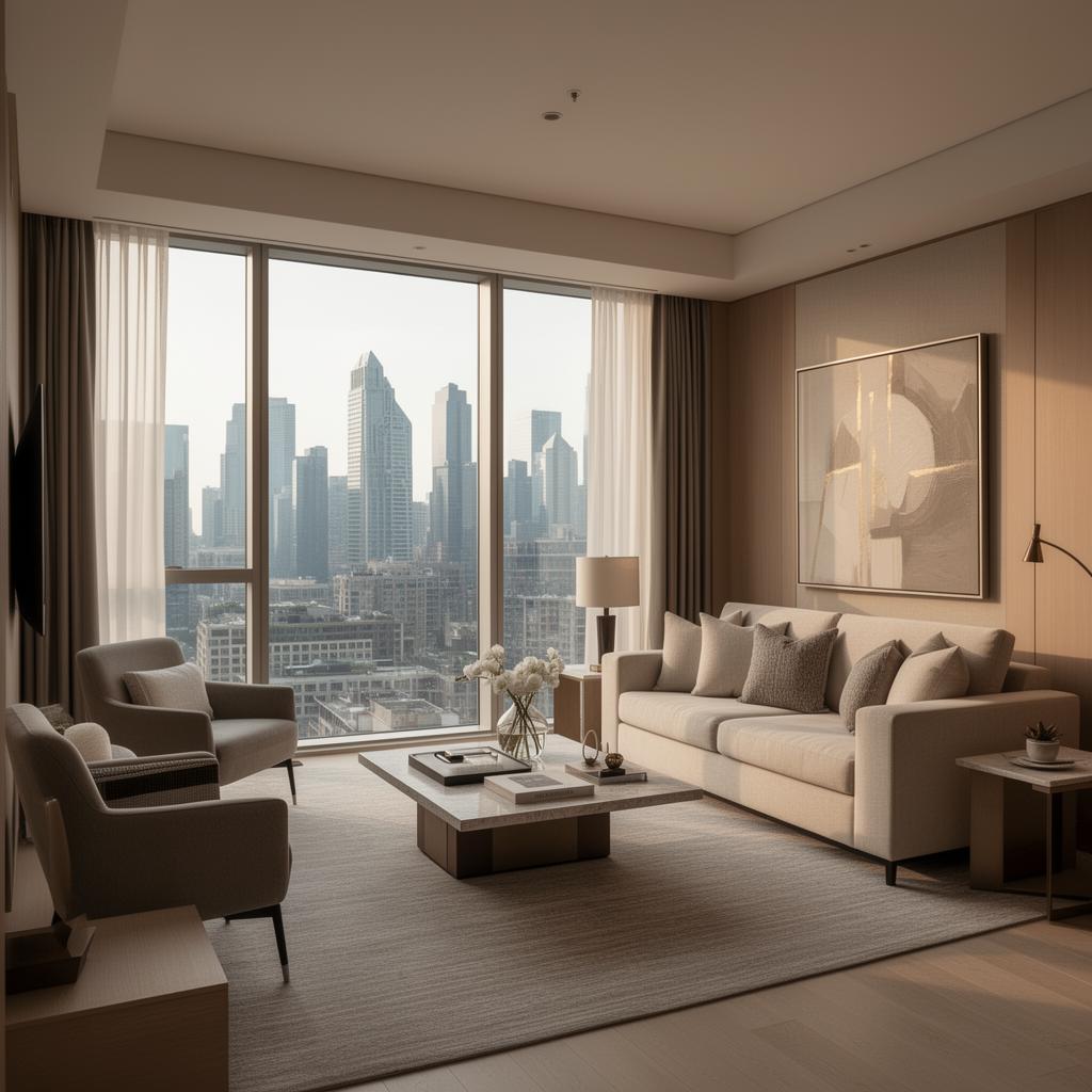 Luxury condo hotel residence interior
