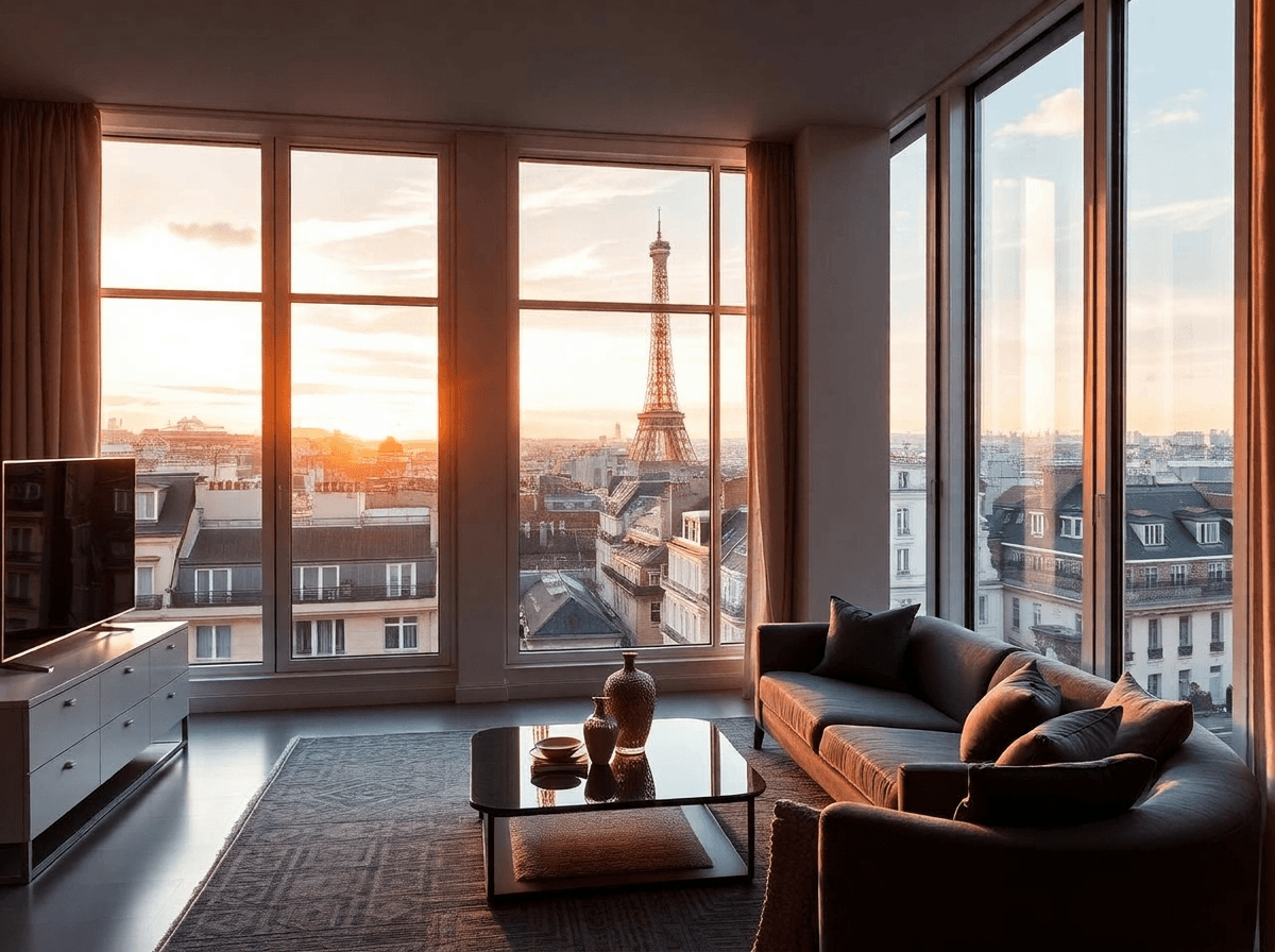 Rental apartment with Paris city view